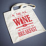 'A Meal Without Wine' Tote Bag, thumbnail 2 of 2