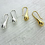Gold Vermeil Raindrop Earrings, thumbnail 3 of 7