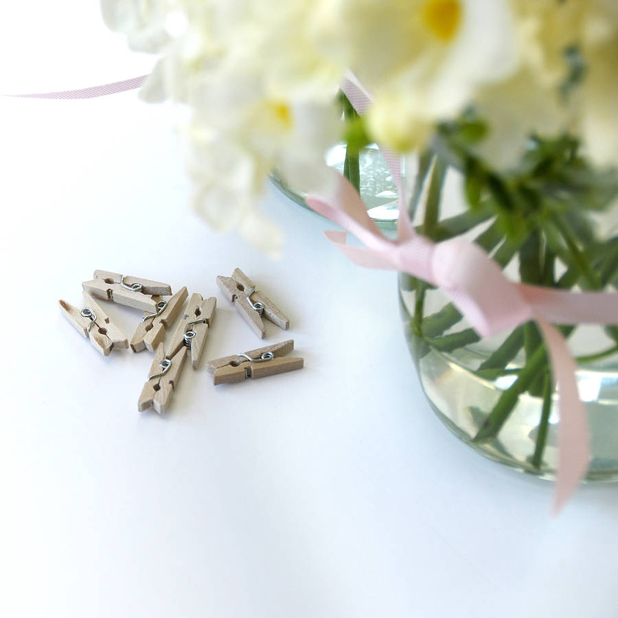 Wedding Table Seating Plan Twine And Peg Set By Peach Blossom