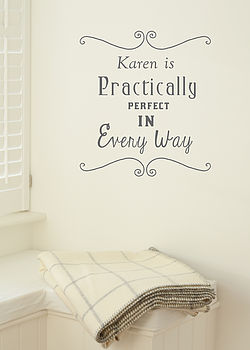 'Practically Perfect' Wall Sticker, 3 of 6