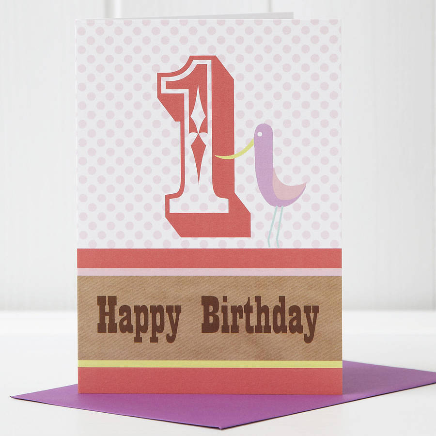 1st Birthday Girl Card By ella & otto | notonthehighstreet.com