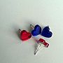 Acrylic Love Heart Stud Earrings, thumbnail 6 of 6