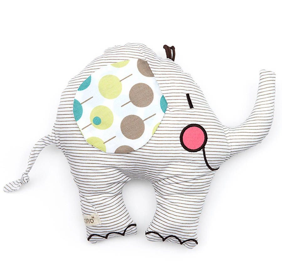 Elephant Baby Rattle By ella & otto