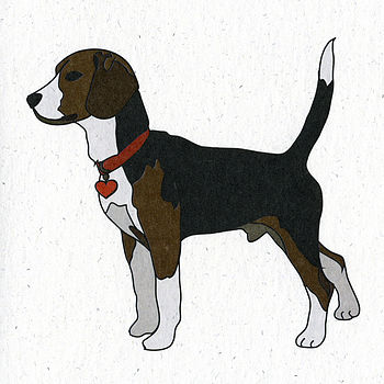 Illustrated Beagle Blank Card, 2 of 4