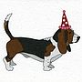 Illustrated Basset Hound Blank Card, thumbnail 2 of 2