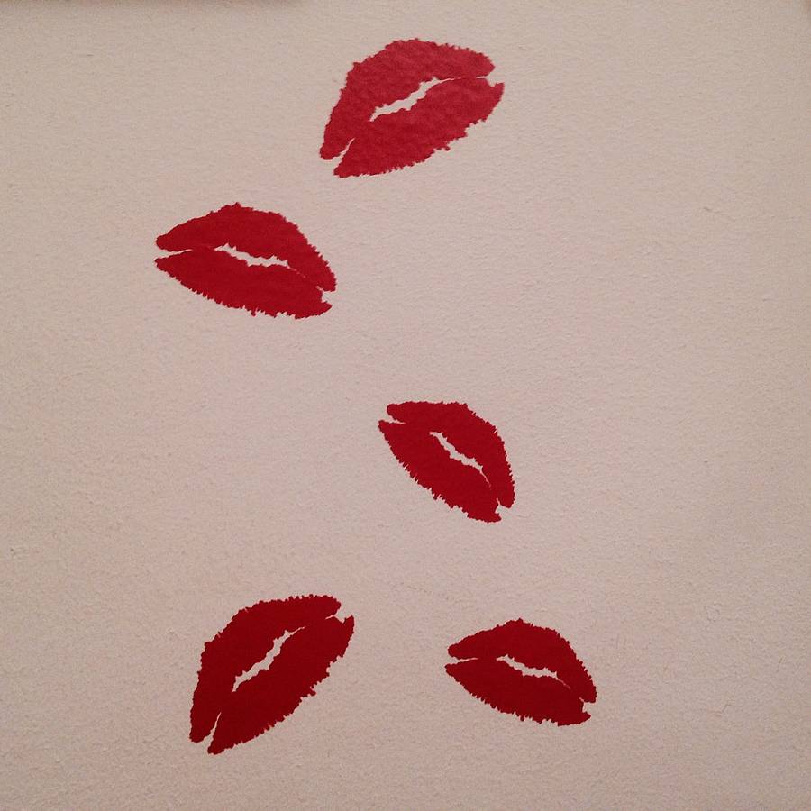 Mini Lips Wall Stickers By Leonora Hammond 