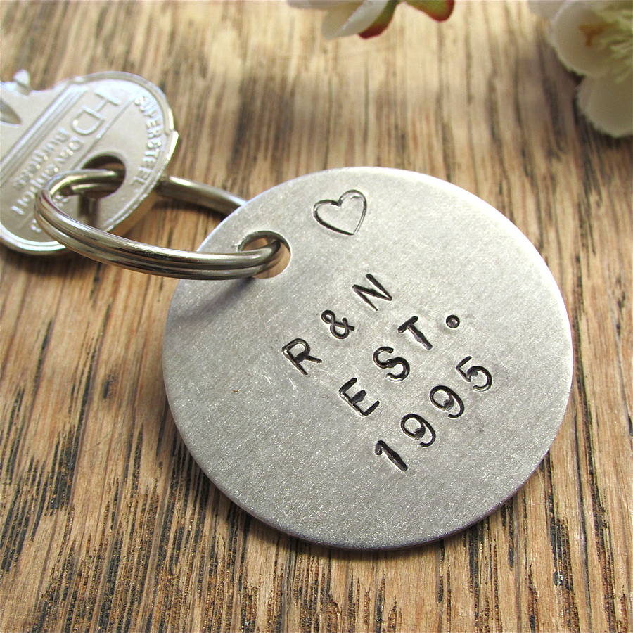 Personalised Special Date Anniversary Keyring, 1 of 5