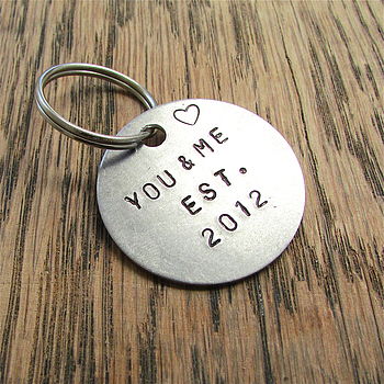 Personalised Special Date Anniversary Keyring, 2 of 5