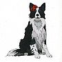 Illustrated Border Collie Blank Card, thumbnail 2 of 4