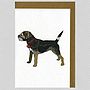 Illustrated Blue Border Terrier Blank Card, thumbnail 1 of 4