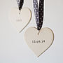 Personalised Ceramic Hand Stamped Heart, thumbnail 2 of 4