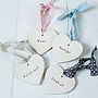 Personalised Ceramic Hand Stamped Heart, thumbnail 4 of 4