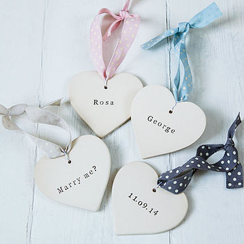 Personalised Ceramic Hand Stamped Heart, 4 of 4