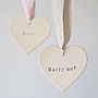 Personalised Ceramic Hand Stamped Heart, thumbnail 3 of 4