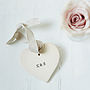 Personalised Ceramic Hand Stamped Heart, thumbnail 1 of 4