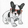 Illustrated French Bulldog Blank Card, thumbnail 2 of 2