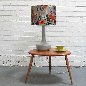 Bell Bottom Table Lamp With Nasturtium Shade, 3 of 4