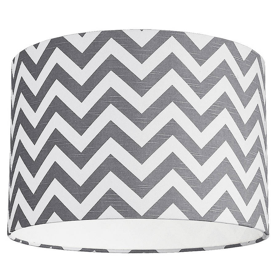 Zig Zag Lampshade Choice Of Colours By Quirk Notonthehighstreet Com Grey