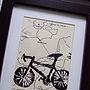 Personalised Bike Print On Hand Drawn Bespoke Map, thumbnail 11 of 11