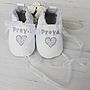 Personalised Heart Christening Shoes, thumbnail 2 of 12