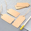 brown card luggage labels with string