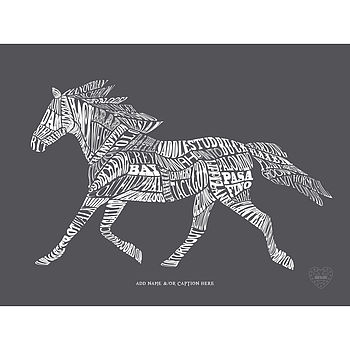 Typographic Horse Picture, 2 of 3