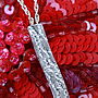 Handmade Silver Lace Textured Pendant, thumbnail 5 of 8