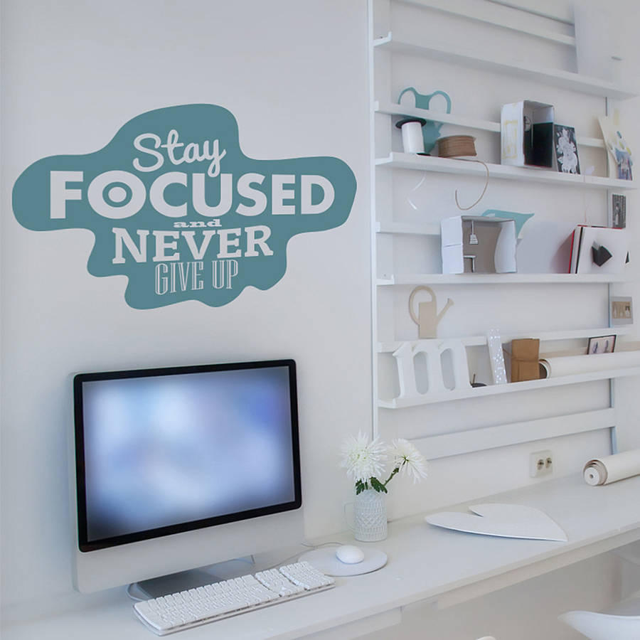'stay focused… ' wall sticker by wall art