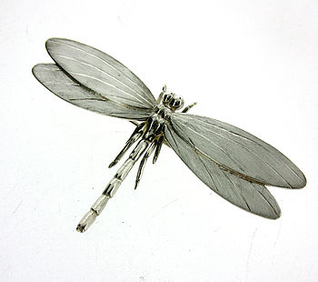 Sterling Silver Dragonfly Brooch, 2 of 6