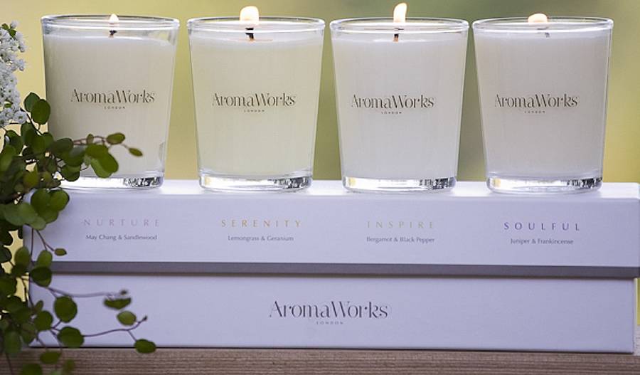 Box Of Four Signature Range Candles By AromaWorks