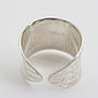 Personalised Wide Textured Silver Ring, thumbnail 4 of 8