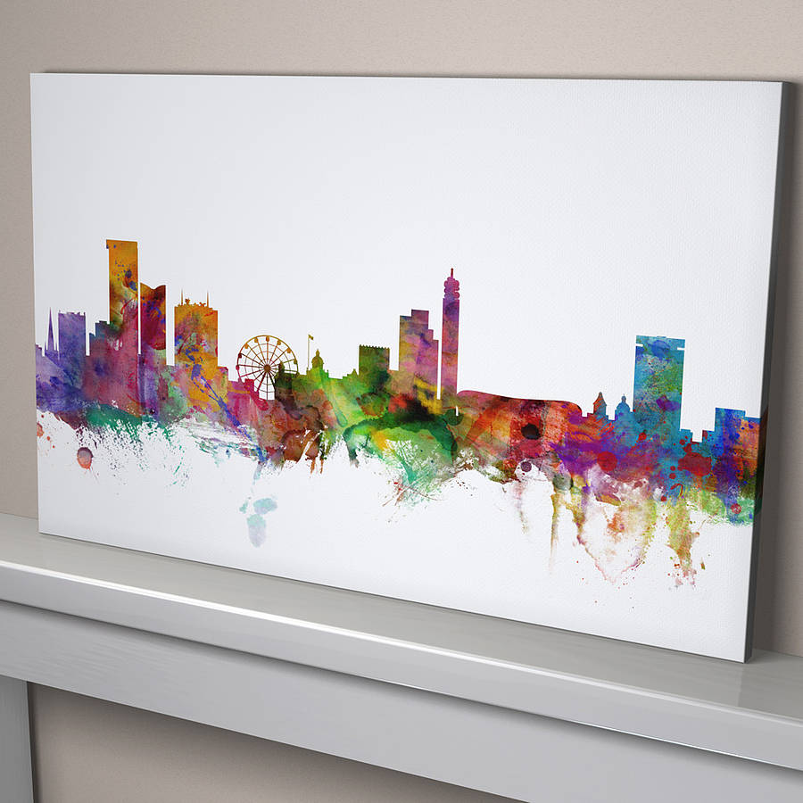 birmingham england city skyline by artpause