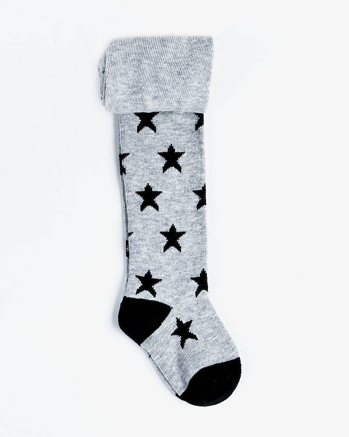 Grey Star Baby Tights By Diddywear