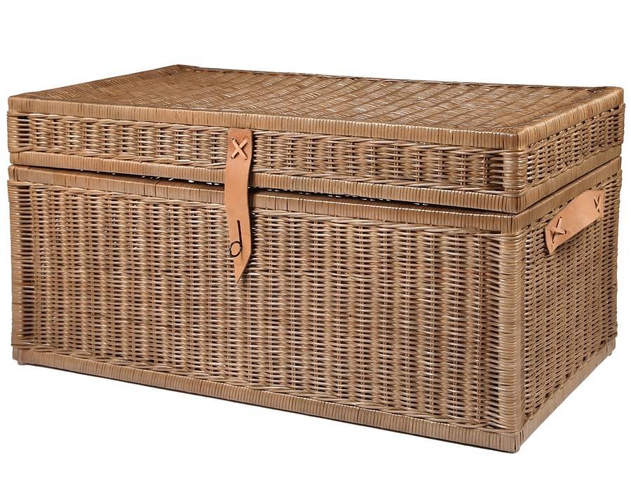 wicker storage trunk by em&lu