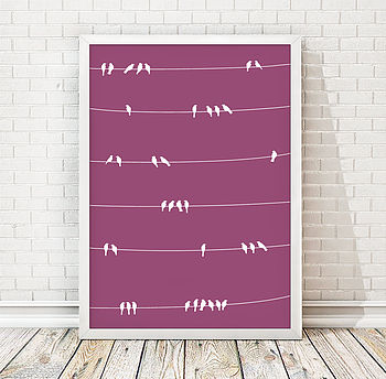 Birds On Wire Print, 7 of 12