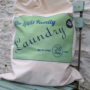 Personalised Retro Laundry Bag, 3 of 4