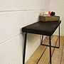 Industrial Flat Steel And Wood Bench, thumbnail 2 of 6