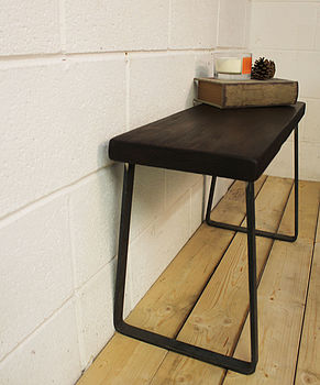 Industrial Flat Steel And Wood Bench, 2 of 6