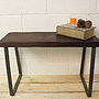 Industrial Flat Steel And Wood Bench, thumbnail 3 of 6