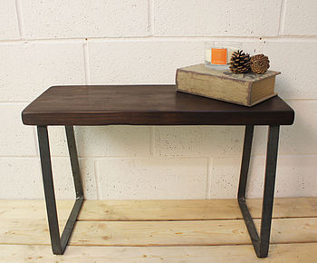 Industrial Flat Steel And Wood Bench, 3 of 6
