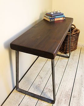 Industrial Flat Steel And Wood Bench, 4 of 6