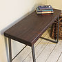Industrial Flat Steel And Wood Bench, thumbnail 1 of 6