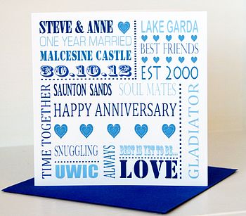 Personalised Anniversary Card, 2 of 6