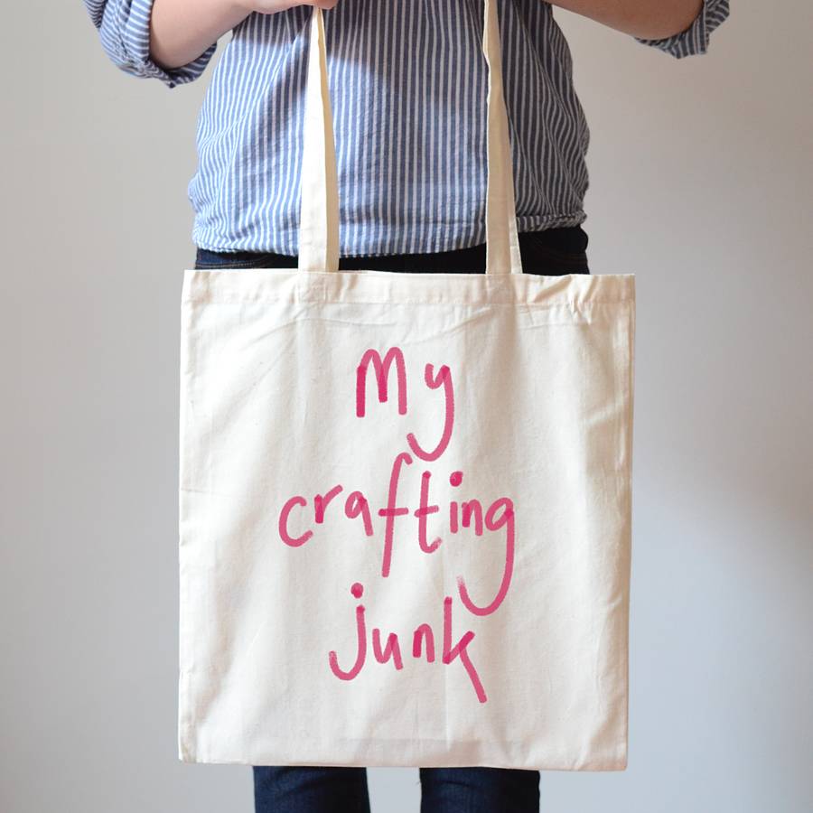 Your Custom Words Canvas Bag By Hannah Stevens