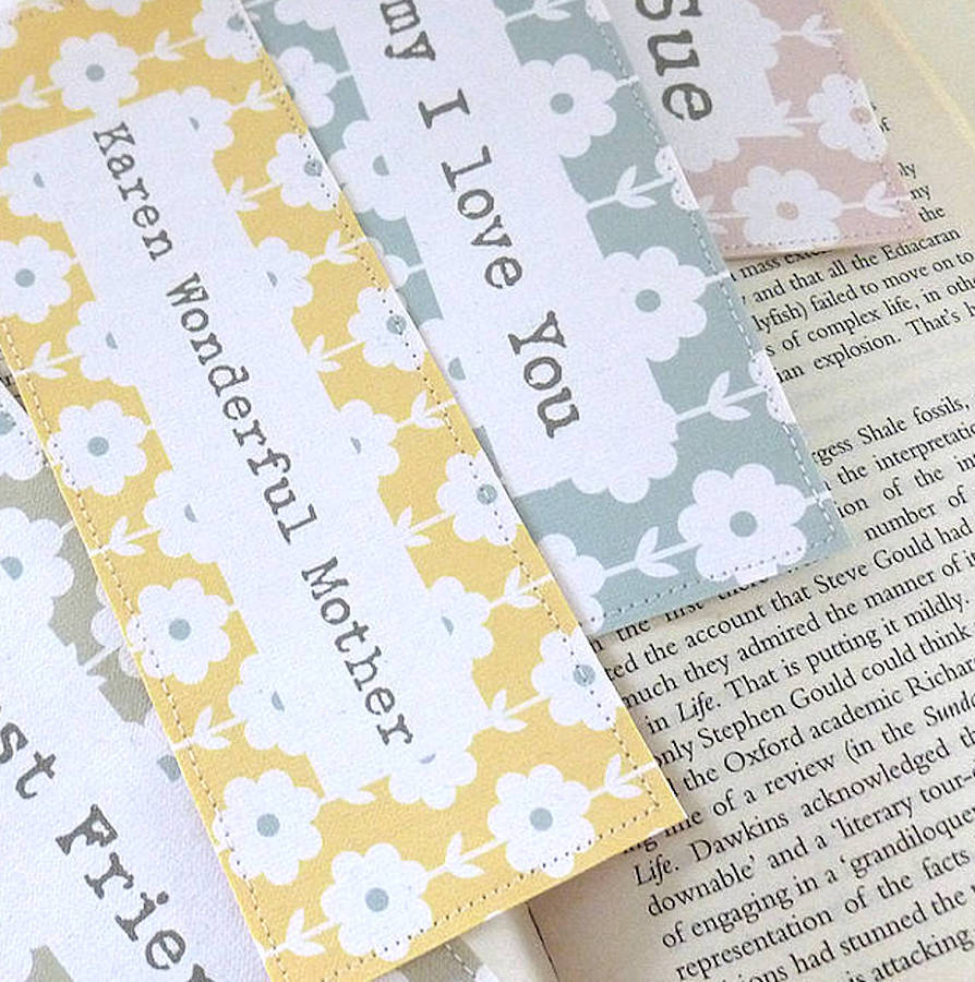 Personalised Floral Fabric Bookmarks By Tillie Mint Loves ...