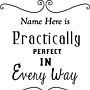 'Practically Perfect' Wall Sticker, thumbnail 5 of 6