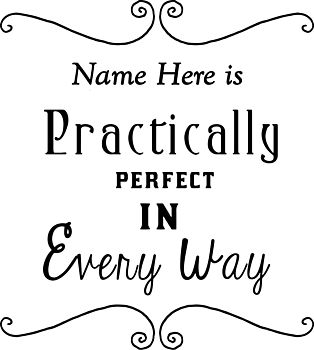 'Practically Perfect' Wall Sticker, 5 of 6