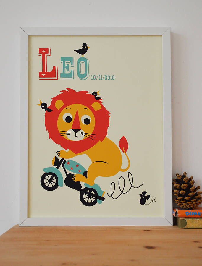 personalised 'leaping lion' name print by ketchup on everything ...