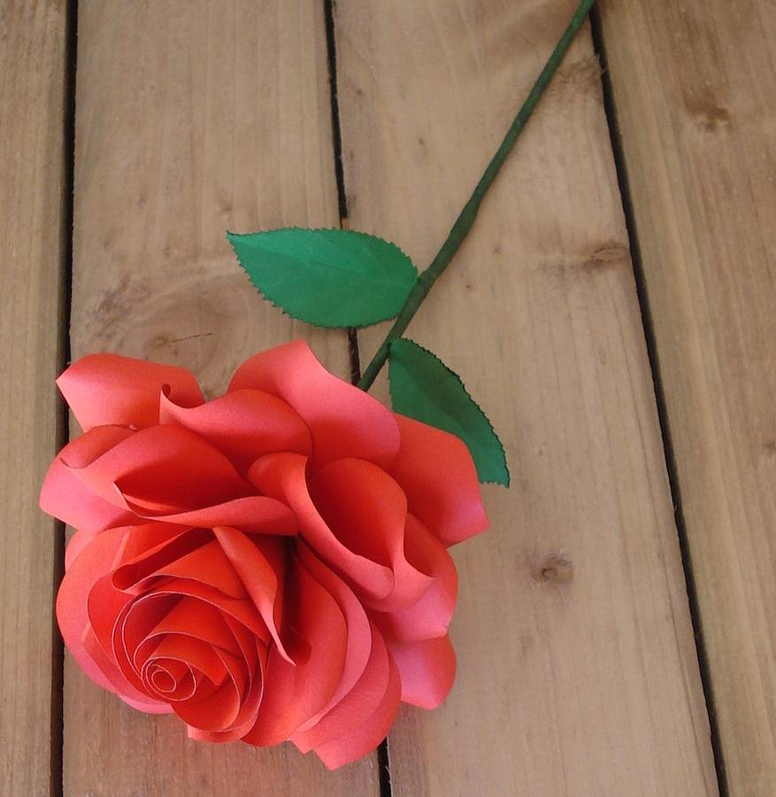 How To Make A Paper Rose Without Stem