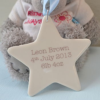 New Baby Boy Or Christening Keepsake Gift By Carys Boyle Ceramics | notonthehighstreet.com